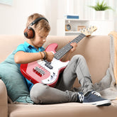 Glarry GP 36in Kid's Electric Bass Guitar - Red